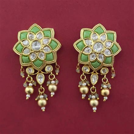 Kundan Pearl Earring With Gold Plating
