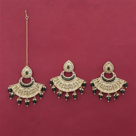 Kundan Classic Earring Tikka with Carat Plating