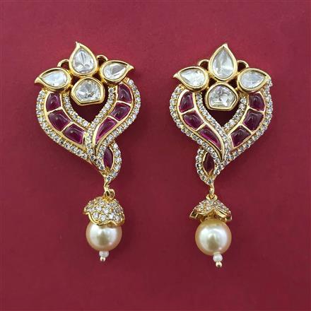 Kundan Pearl Earring With Carat Plating