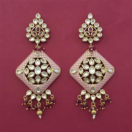 Kundan Pearl Earring With Gold Plating
