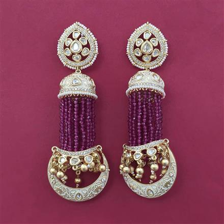 Kundan Meenakari Earring With Gold Plating