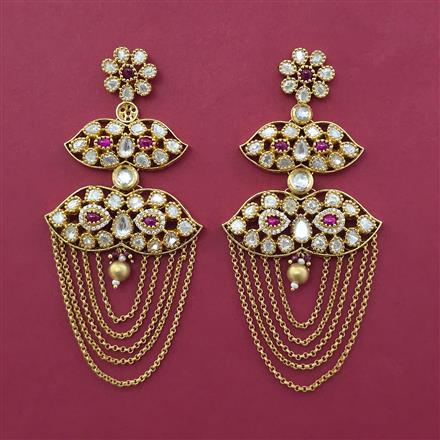 Kundan Classic Earring With Gold Plating