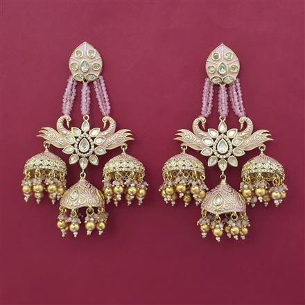 Kundan Jhumki With Gold Plating