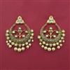 Kundan Chand Earring With Gold Plating