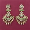 Kundan Chand Earring With Gold Plating