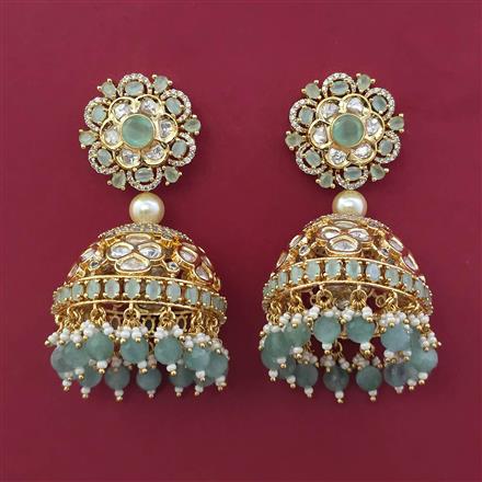 Kundan Jhumki With Gold Plating