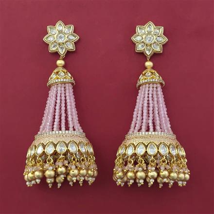 Kundan Jhumki With Gold Plating