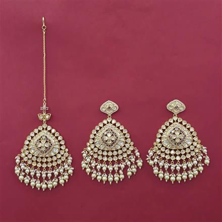 Kundan Classic Earring Tikka with Carat Plating