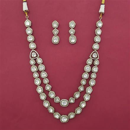 Kundan Layered Necklace With Mehndi Plating