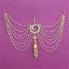 Kundan Chand Hair Brooch With Gold Plating