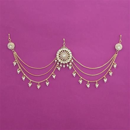 Kundan Multi Layer Hair Brooch With Carat Plating