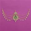 Kundan Multi Layer Hair Brooch With Gold Plating