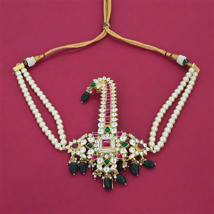 Kundan Pearl Kalangi With Gold Plating