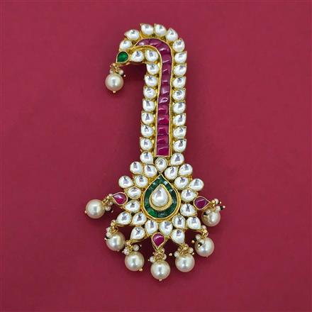 Kundan Pearl Kalangi With Gold Plating