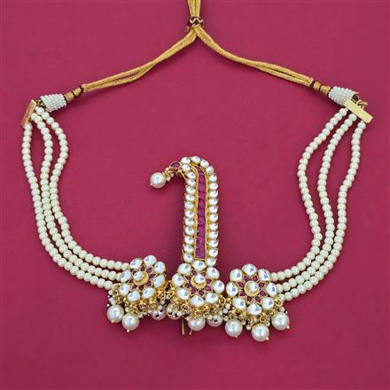 Kundan Pearl Kalangi With Gold Plating