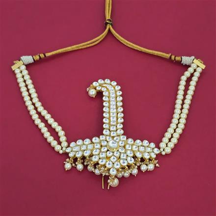 Kundan Pearl Kalangi With Gold Plating