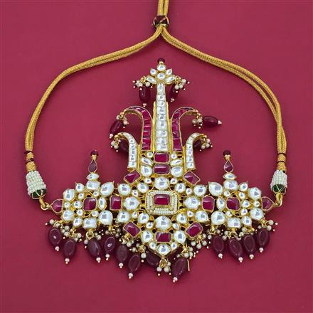 Kundan Pearl Kalangi With Gold Plating
