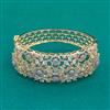 American Diamond Broad Kada With 2 Tone Plating
