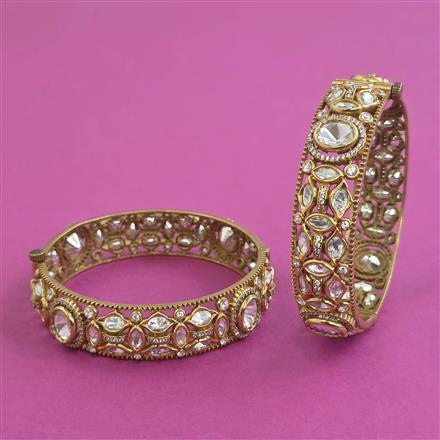 Kundan Openable Bangles With Victorian Plating