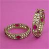 Kundan Openable Bangles With Mehndi Plating