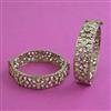 Kundan Openable Bangles With Mehndi Plating