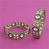 Kundan Openable Bangles With Mehndi Plating