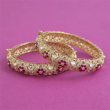 Kundan Openable Bangles With Carat Plating