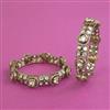 Kundan Openable Bangles With Mehndi Plating