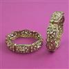 Kundan Openable Bangles With Mehndi Plating