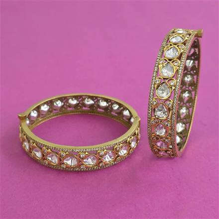 Kundan Openable Bangles With Victorian Plating