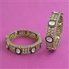 Kundan Openable Bangles With Mehndi Plating