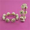 Kundan Openable Bangles With Mehndi Plating