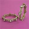Kundan Openable Bangles With Mehndi Plating