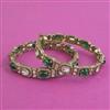 Kundan Openable Bangles With Mehndi Plating