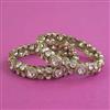Kundan Openable Bangles With Mehndi Plating