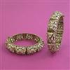 Kundan Openable Bangles With Mehndi Plating