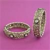 Kundan Openable Bangles With Mehndi Plating