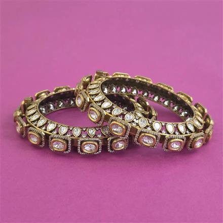 Kundan Openable Bangles With Victorian Plating