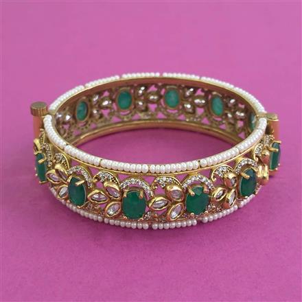 Kundan Openable Bangles With Victorian Plating