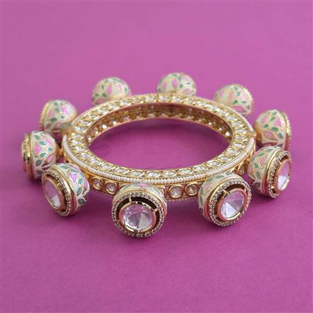 Kundan Meenakari Bangles With Carat Plating