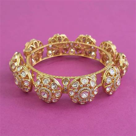 Kundan Openable Bangles With Carat Plating