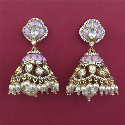 Kundan Jhumki With Victorian Plating