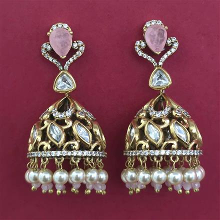 Kundan Jhumki With Victorian Plating