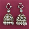 Kundan Jhumki With Mehndi Plating