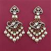 Kundan Pearl Earring With Victorian Plating