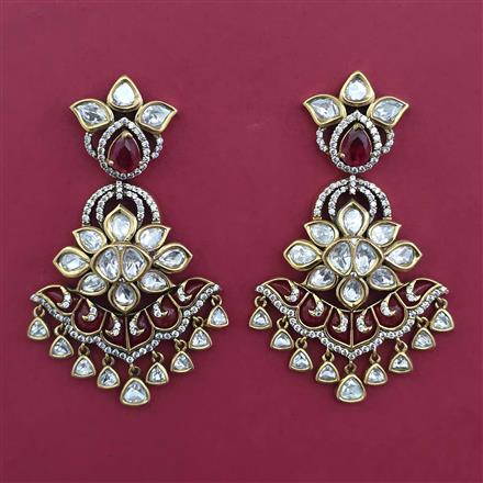 Kundan Classic Earring With Victorian Plating