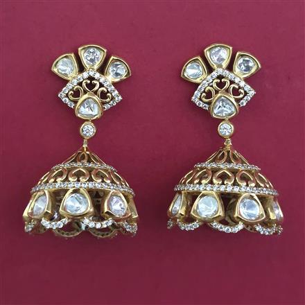 Kundan Jhumki With Victorian Plating