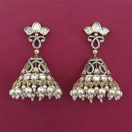 Kundan Jhumki With Victorian Plating