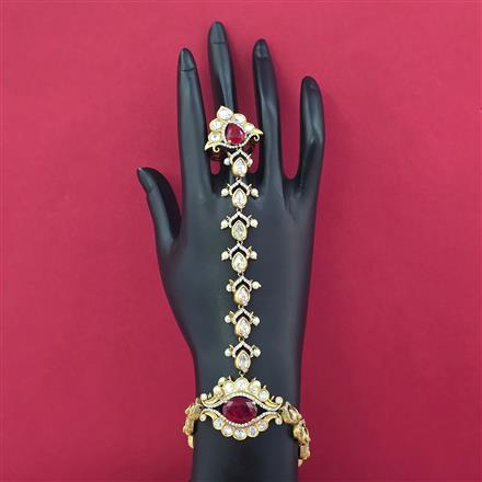 Kundan Adjustable Hath Pan with Victorian Plating