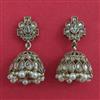 Antique Jhumki With Mehndi Plating